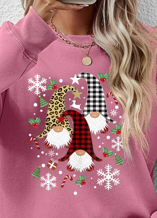 Faceless Gnomes Graphic Drop Shoulder Sweatshirt - MimiStylez