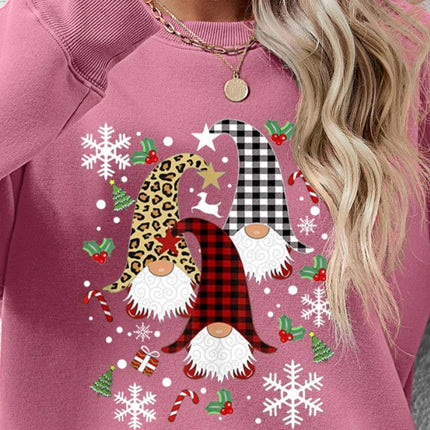Faceless Gnomes Graphic Drop Shoulder Sweatshirt - MimiStylez