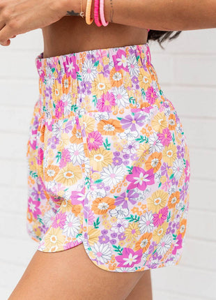 Printed High Waist Shorts - MimiStylez