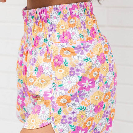 Printed High Waist Shorts - MimiStylez