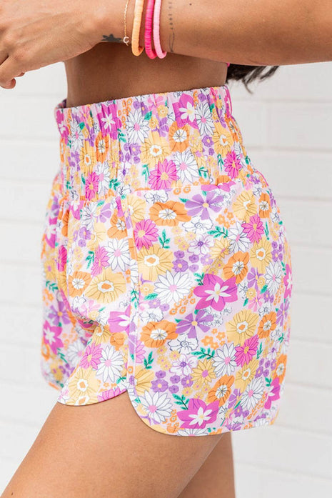 Printed High Waist Shorts - MimiStylez