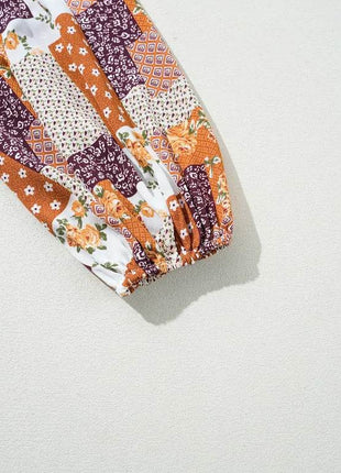 Printed Collared Neck Three-Quarter Sleeve Mini Shirt Dress - MimiStylez