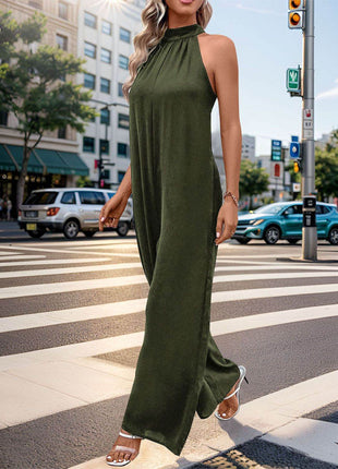 Tied Grecian Wide Leg Jumpsuit - MimiStylez