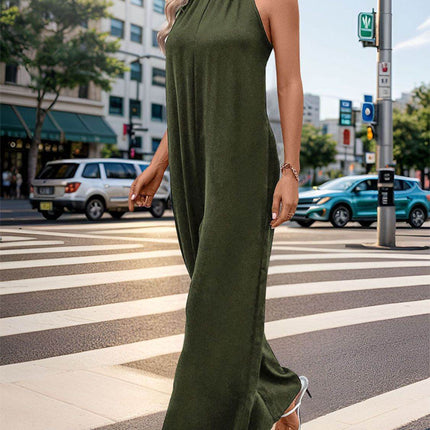Tied Grecian Wide Leg Jumpsuit - MimiStylez