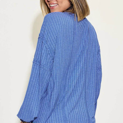 Basic Bae Full Size Ribbed Round Neck Long Sleeve T-Shirt - MimiStylez