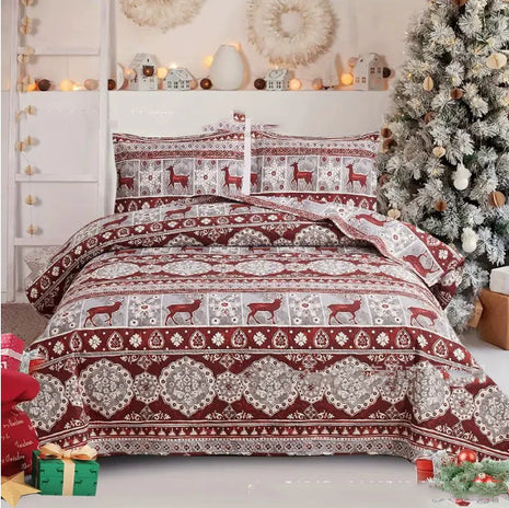 Celebration Cute Christmas Bed Quilt