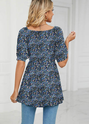 V-Neck Babydoll Blouse - MimiStylez