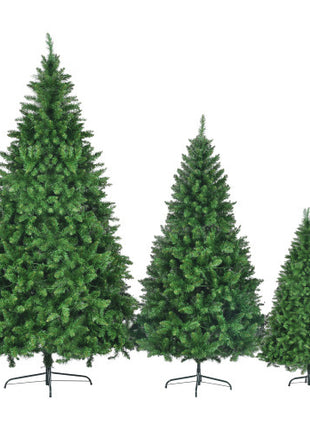 8FT, 6FT, 4FT Pre-Lit Green Pine Christmas Tree, Set Of 3 Hinged With 820 Warm-Yellow LED Lights And 2539 Branch Tips