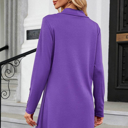 Open Front Long Sleeve Cardigan - MimiStylez