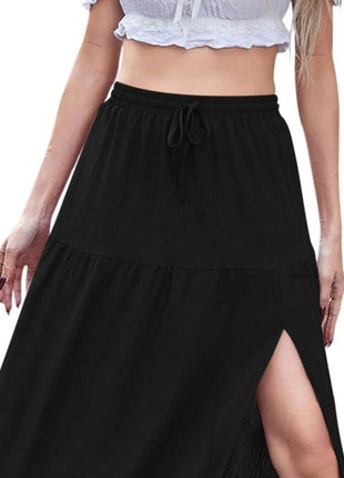 Full Size Slit Maxi Skirt Plus Size - MimiStylez