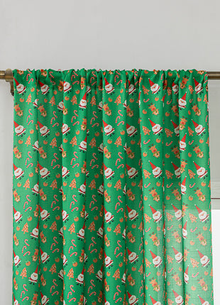 Christmas Snowman Angel Print Curtain Living Room