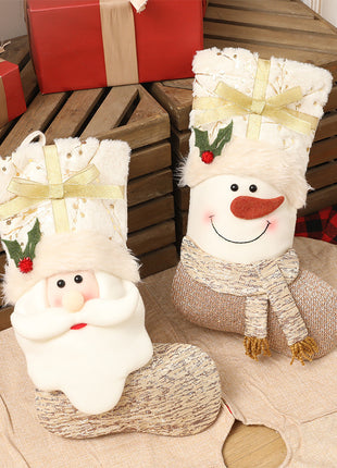 Nordic style white Christmas socks