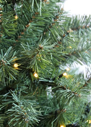 Pre-lit Christmas Tree 6ft Artificial Hinged Xmas Tree With Foldable Stand