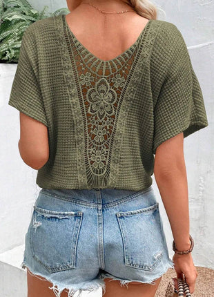 Round Neck Short Sleeve T-Shirt - MimiStylez