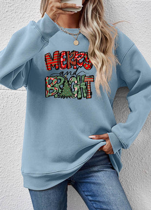 MERRY AND BRIGHT Long Sleeve Sweatshirt - MimiStylez