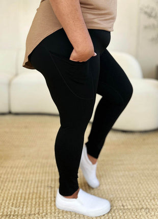 Wide Waistband Sports Leggings - MimiStylez