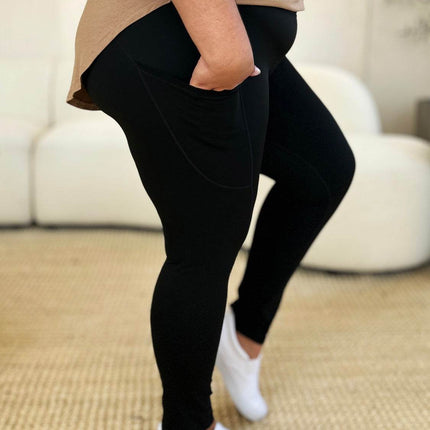 Wide Waistband Sports Leggings - MimiStylez
