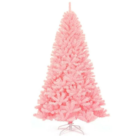 7.5FT Hinged Full Fir Pink Christmas Tree