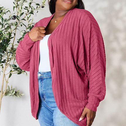 Basic Bae Full Size Ribbed Cocoon Cardigan - MimiStylez