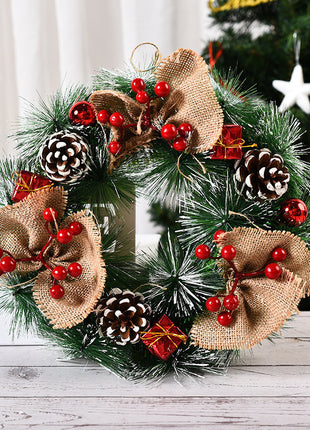 Christmas Wreath With Artificial Pinecone & Red Berries Wreath