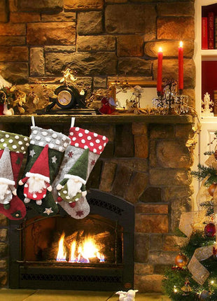 Christmas Decorative Supplies Lambswool Three-dimensional Christmas Socks
