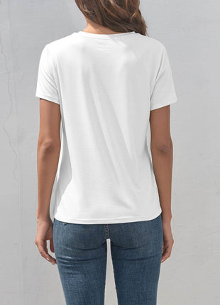 Rabbit Graphic Round Neck Short Sleeve T-Shirt - MimiStylez