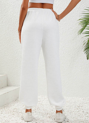 Textured Pull-On Joggers - MimiStylez