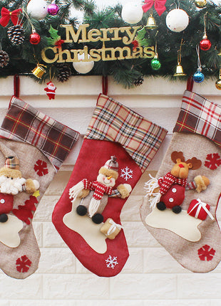 Christmas decorations, decorations, New Year gifts, Santa Claus socks, socks, sock gift bags