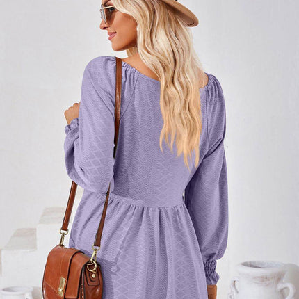 V-Neck Lantern Sleeve Blouse - MimiStylez