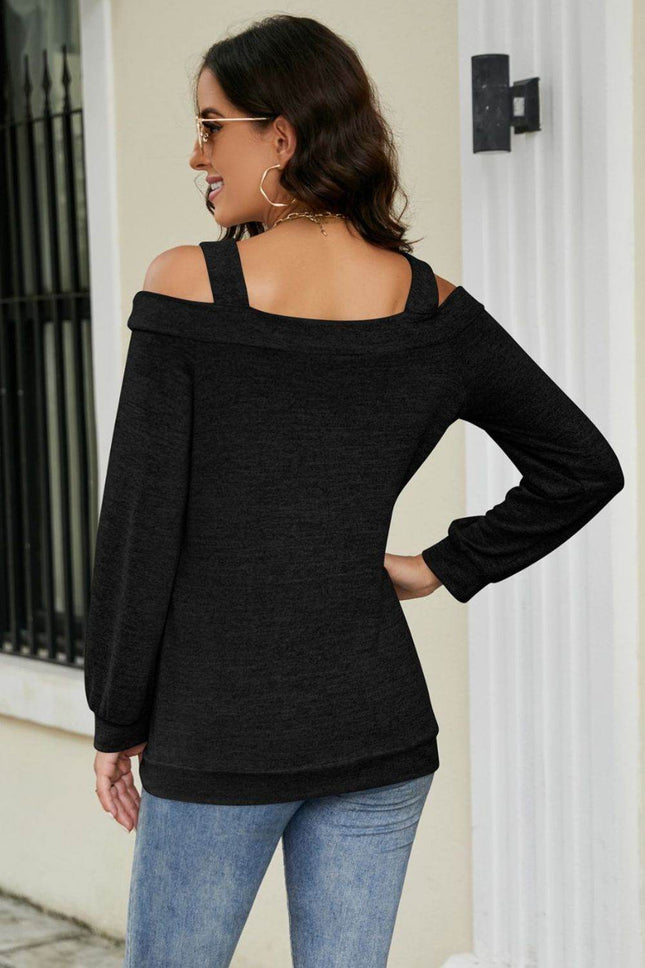 Cutout Cold-Shoulder Top - MimiStylez