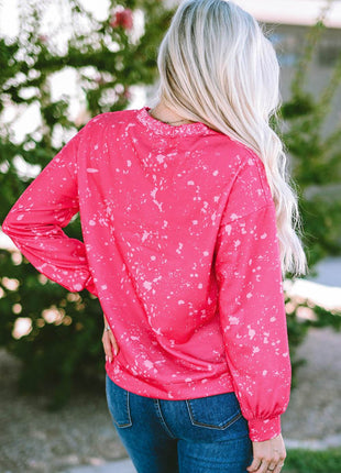 Christmas Santa Claus Tie Dye Print Pullover Sweatshirt - MimiStylez