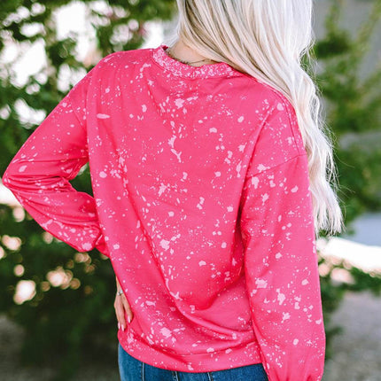 Christmas Santa Claus Tie Dye Print Pullover Sweatshirt - MimiStylez