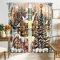 2PCs Christmas Curtain 3D Printing Curtain