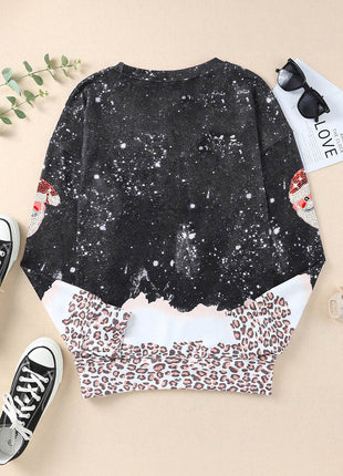 Sequin Patch Christmas Element Sweatshirt - MimiStylez