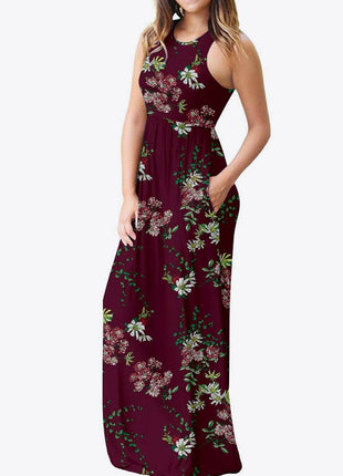 Empire Waist Sleeveless Dress with Pockets - MimiStylez