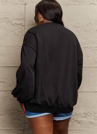 Simply Love Full Size Graphic Dropped Shoulder Sweatshirt - MimiStylez