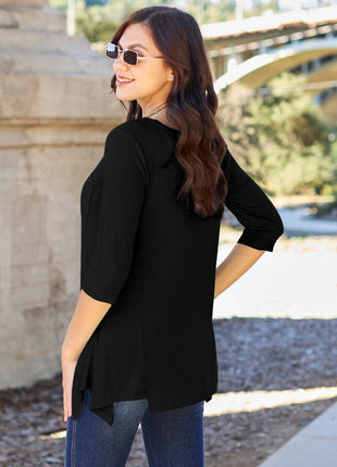 Basic Bae Full Size Round Neck Pocketed T-Shirt - MimiStylez