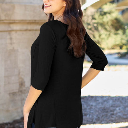 Basic Bae Full Size Round Neck Pocketed T-Shirt - MimiStylez
