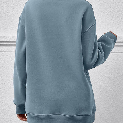 Faceless Gnomes Graphic Drop Shoulder Sweatshirt - MimiStylez