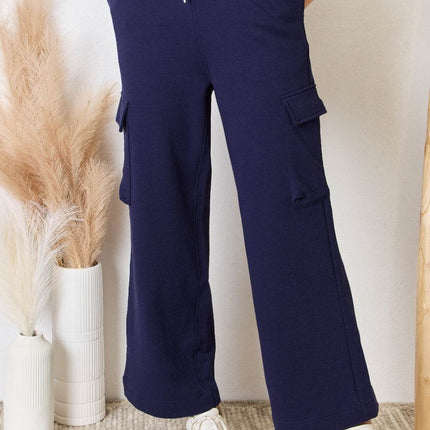 RISEN Drawstring Relaxed Cargo Wide Leg Pants - MimiStylez