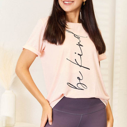 Simply Love BE KIND Graphic Round Neck T-Shirt - MimiStylez