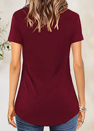 Crisscross Short Sleeve T-Shirt - MimiStylez