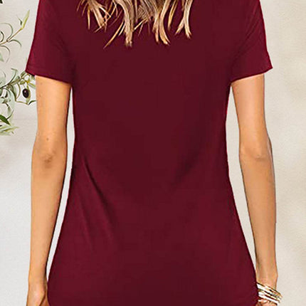 Crisscross Short Sleeve T-Shirt - MimiStylez