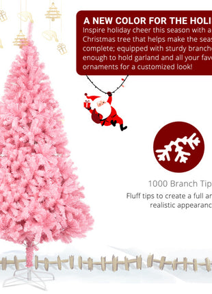 6FT Pink Lush Christmas Tree