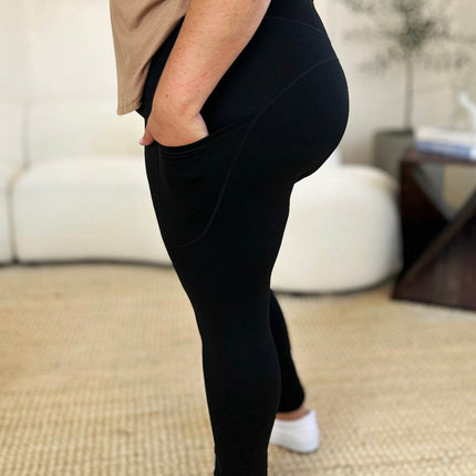 Wide Waistband Sports Leggings - MimiStylez
