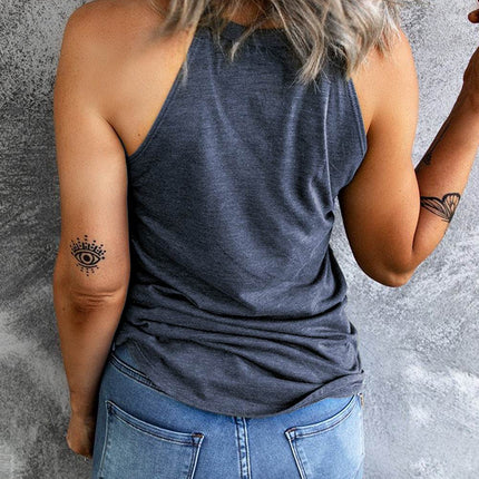 Curved Hem Grecian Tank Top - MimiStylez