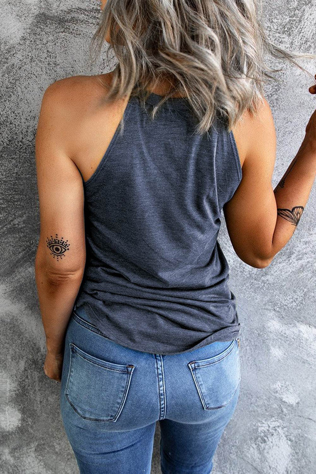 Curved Hem Grecian Tank Top - MimiStylez