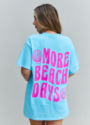 Sweet Claire "More Beach Days" Oversized Graphic T-Shirt - MimiStylez