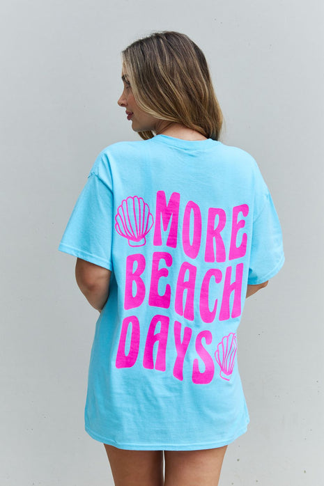 Sweet Claire "More Beach Days" Oversized Graphic T-Shirt - MimiStylez