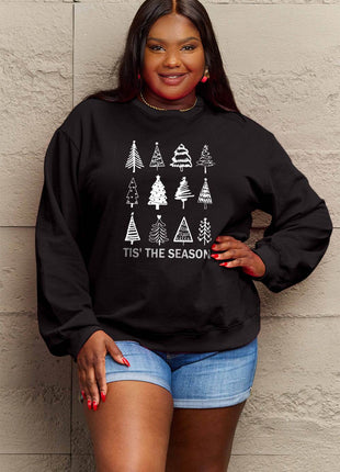 Simply Love Full Size Christmas Tree Graphic Sweatshirt - MimiStylez